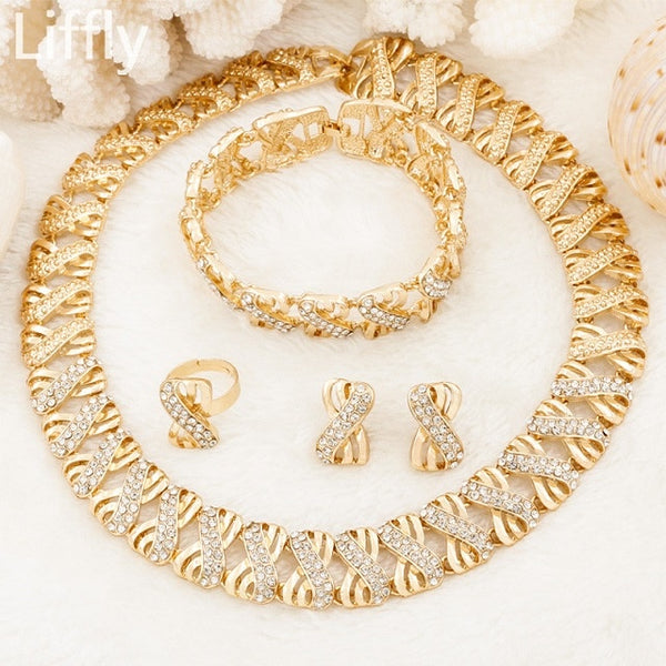 Africa Beads Jewelry Set Dubai Gold