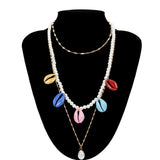 Multi Layered Pearl Choker Necklace