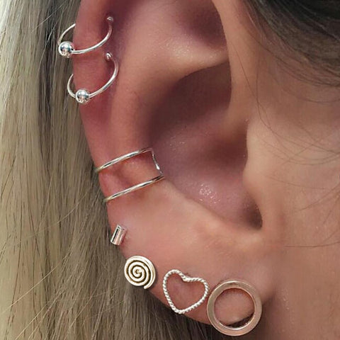 Round Heart Ear  Ring