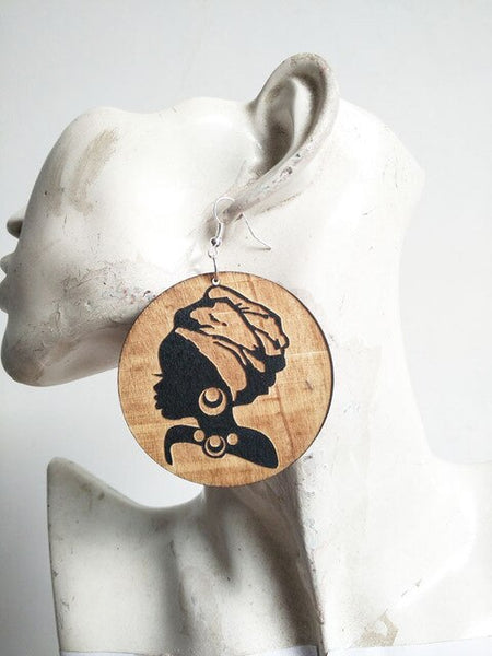African queen Head wrap turban Earring