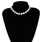 Multi Layered Pearl Choker Necklace