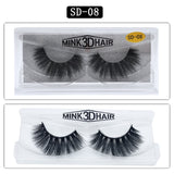 3D Mink Eyelashes 1Pair Thick Fake Lashes