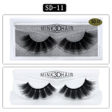 3D Mink Eyelashes 1Pair Thick Fake Lashes