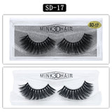 3D Mink Eyelashes 1Pair Thick Fake Lashes