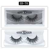 3D Mink Eyelashes 1Pair Thick Fake Lashes