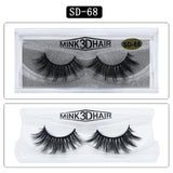 3D Mink Eyelashes 1Pair Thick Fake Lashes