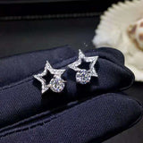 Shiny! Moissanit Diamond stud