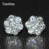 White Gold  1.60 CTW F Color Clear Moissanite Diamond Stud Earrings