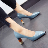 Colored heel fashion women high heel shoes