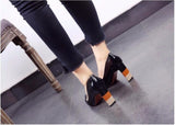 Colored heel fashion women high heel shoes