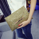 Hot Hand  Women Fashion Sequins Envelope Bag