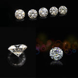 Jew Store Round Moissanite Cut Total 1.00ct Diamond Test Passed Moissanite Silver Earring