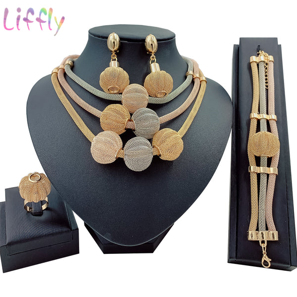 Big African Gold Jewelry Set for Women