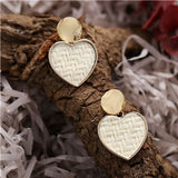 Donarsei Ethnic Leopard Rattan Earrings