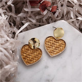 Donarsei Ethnic Leopard Rattan Earrings