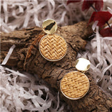 Donarsei Ethnic Leopard Rattan Earrings