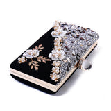 Women Flower Crystal  Shoulder Bag