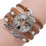 Retro Wolf head bracelet