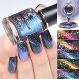 BORN PRETTY 3D Magnetic Glitter Nail Polish 6ml Holographic Chameleon Cat Eye Nail Varnish Nail Lacquer Black Base Needed