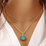 Multi-Layer Moon Star Leaves Cross Infinity Chain Necklaces & Pendants