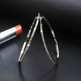 Geometric Round Rhinestone Crystal Silver Gold Color Stainless Steel