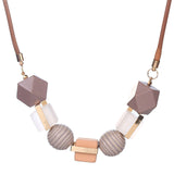 Zoeber Long Chain Wood Beads Necklace