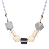 Zoeber Long Chain Wood Beads Necklace