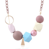 Zoeber Long Chain Wood Beads Necklace