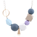 Zoeber Long Chain Wood Beads Necklace