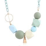 Zoeber Long Chain Wood Beads Necklace