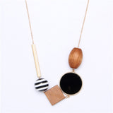 Zoeber Long Chain Wood Beads Necklace
