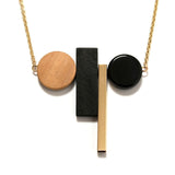 Zoeber Long Chain Wood Beads Necklace