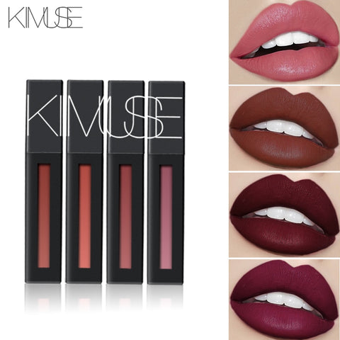 KIMUSE Matte Long-lasting Liquid Lipstick Kit Waterproof Lip Gloss Metallic