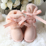 grwg New Arrival 100% Real Fur Classic Mujer Botas Waterproof Genuine Sheepskin Leather Snow Boots Winter Shoes for Women