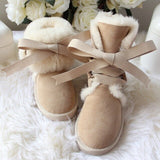 grwg New Arrival 100% Real Fur Classic Mujer Botas Waterproof Genuine Sheepskin Leather Snow Boots Winter Shoes for Women