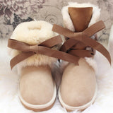 grwg New Arrival 100% Real Fur Classic Mujer Botas Waterproof Genuine Sheepskin Leather Snow Boots Winter Shoes for Women