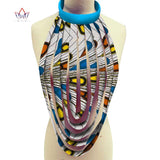 African Multi-layered Rope Ankara African Print Necklace