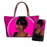 FORUDESIGNS Women Bags for Black Art African Girls Design Luxury Handbag&Purse Set Ladies Top-Handle Bags Females Beach Bag 2019
