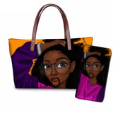 FORUDESIGNS Women Bags for Black Art African Girls Design Luxury Handbag&Purse Set Ladies Top-Handle Bags Females Beach Bag 2019