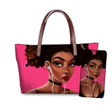 FORUDESIGNS Women Bags for Black Art African Girls Design Luxury Handbag&Purse Set Ladies Top-Handle Bags Females Beach Bag 2019