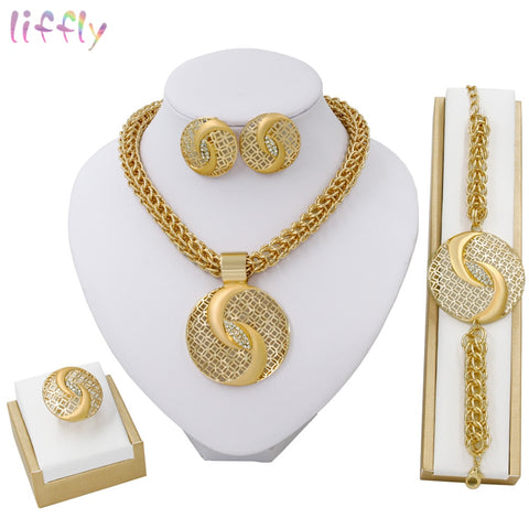 Dubai Jewelry Sets Women Gold Big Necklace african