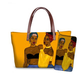 Handbag Black Afro Girls Printing Handbags