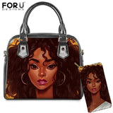 Black Art African Hand Bag Wallet 2Set