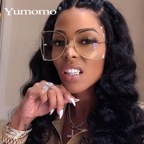 Oversized Sun Glasses Women Clear Shade oversized Sunglasses