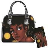 Black Art African Hand Bag Wallet 2Set