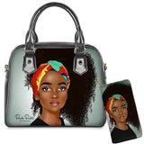 Black Art African Hand Bag Wallet 2Set