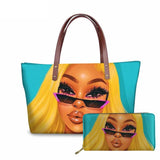 Handbag Black Afro Girls Printing Handbags