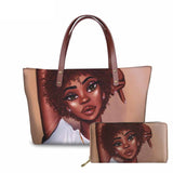 Handbag Black Afro Girls Printing Handbags