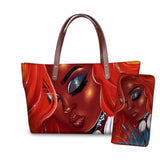 Handbag Black Afro Girls Printing Handbags