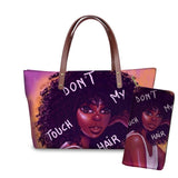 Handbag Black Afro Girls Printing Handbags